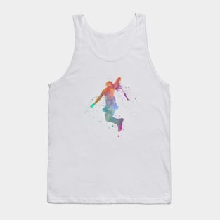 Badminton player in watercolor Tank Top